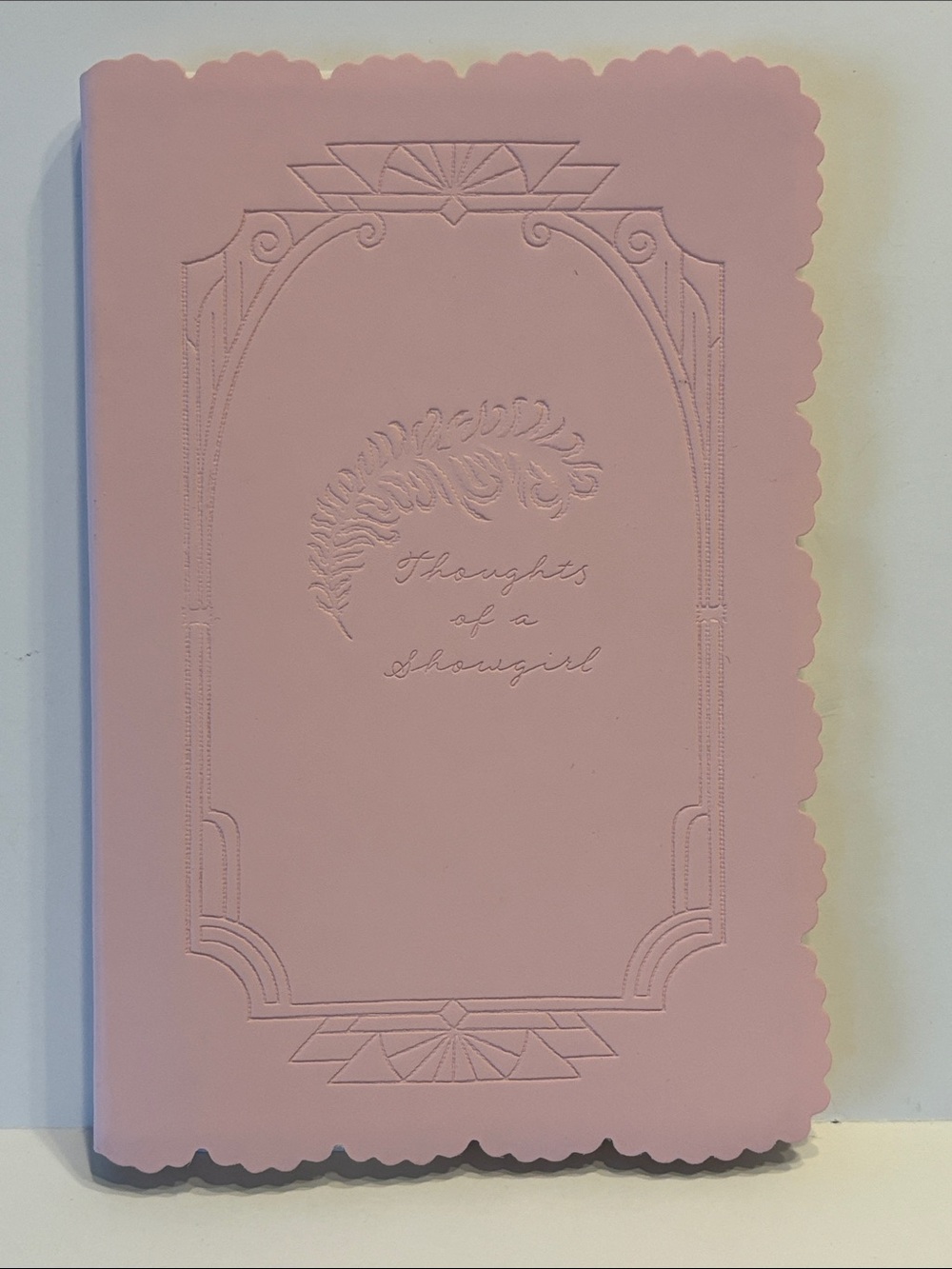Lady Jayne "Thoughts of a Showgirl" Scalloped Edge Notebook Journal in Pink